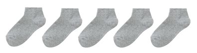 5 paires de socquettes enfant gris chiné 23/26 - 4379716 - HEMA