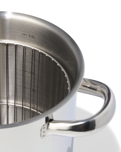 Spargeltopf 4,4 l &Oslash; 16 Edelstahl mit Einsatzkorb - 80190213 - HEMA