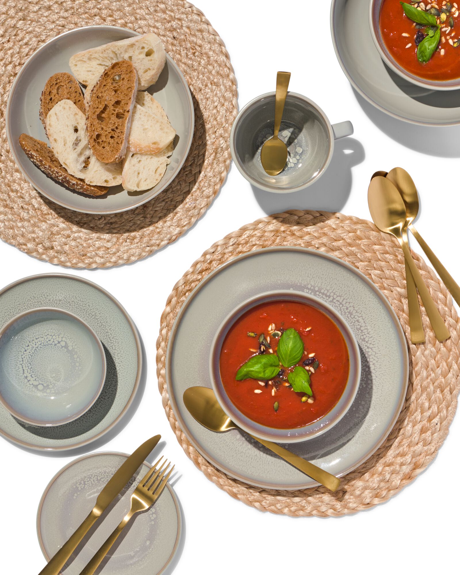 Becher Helsinki, 7.5 cm, reaktive Glasur, hellgrau - 9602019 - HEMA