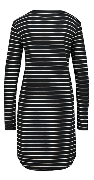 Damen-Nachthemd, Baumwolle schwarz schwarz - 1000028617 - HEMA
