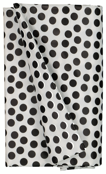 Tischtuch, 140 x 240 cm, Polyester – Punkte, schwarz/weiß - 5300068 - HEMA