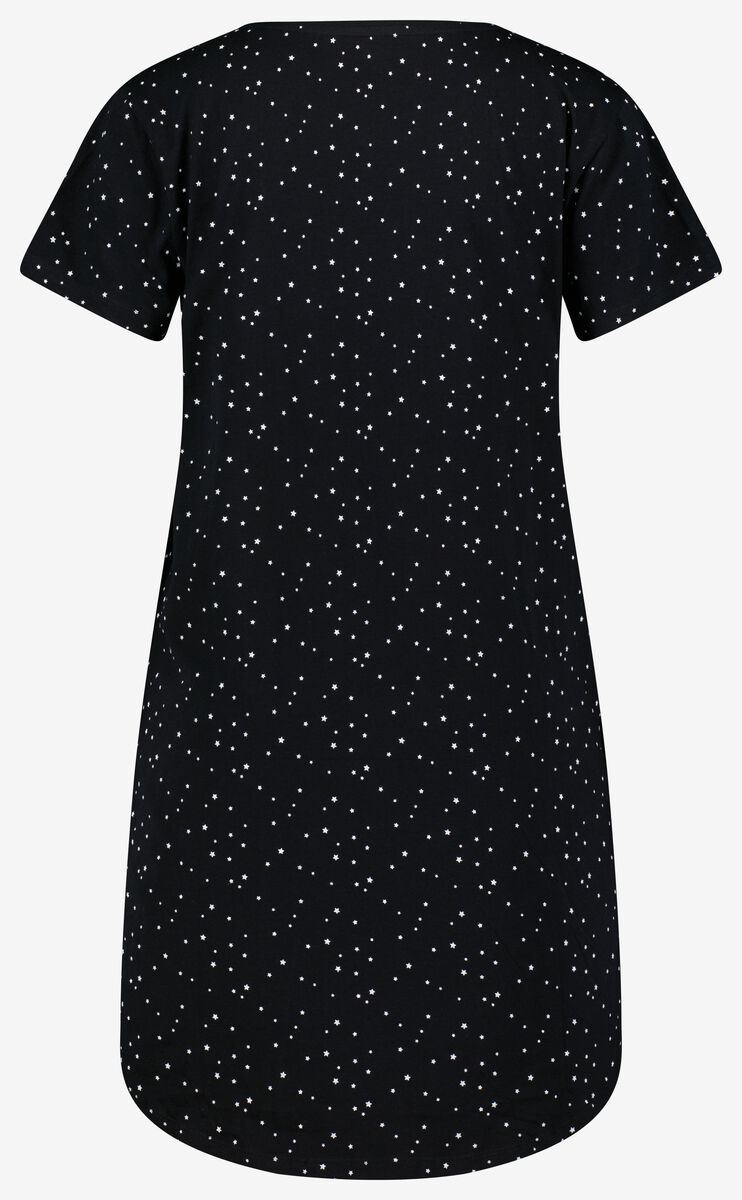 Damen-Nachthemd Flair, Baumwolle schwarz - 1000026569 - HEMA