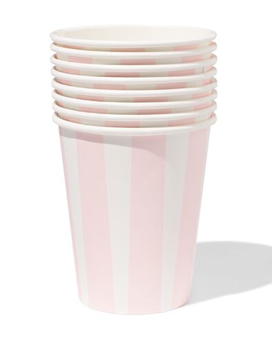 gobelets 250ml carton rayures - lot de 8 - 14250368 - HEMA