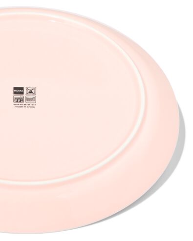 assiette plate Ø26cm - new bone rose - vaisselle dépareillée - 9650024 - HEMA