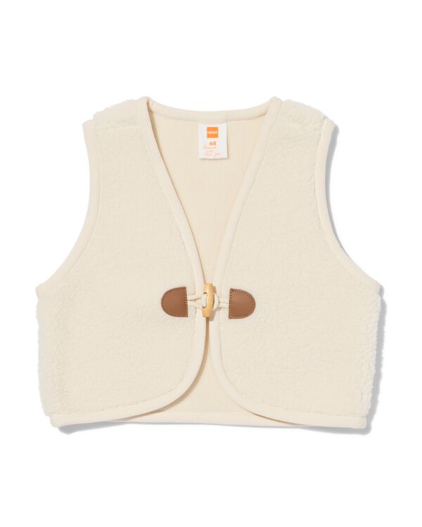 gilet b&eacute;b&eacute; teddy &eacute;cru - 33076260ECRU - HEMA