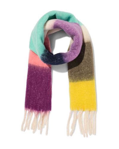 damessjaal 35x200cm kleurblokken - 16451067 - HEMA