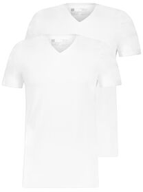 2er-Pack Herren-T-Shirts, Regular Fit, V-Ausschnitt weiß weiß - 1000009944 - HEMA