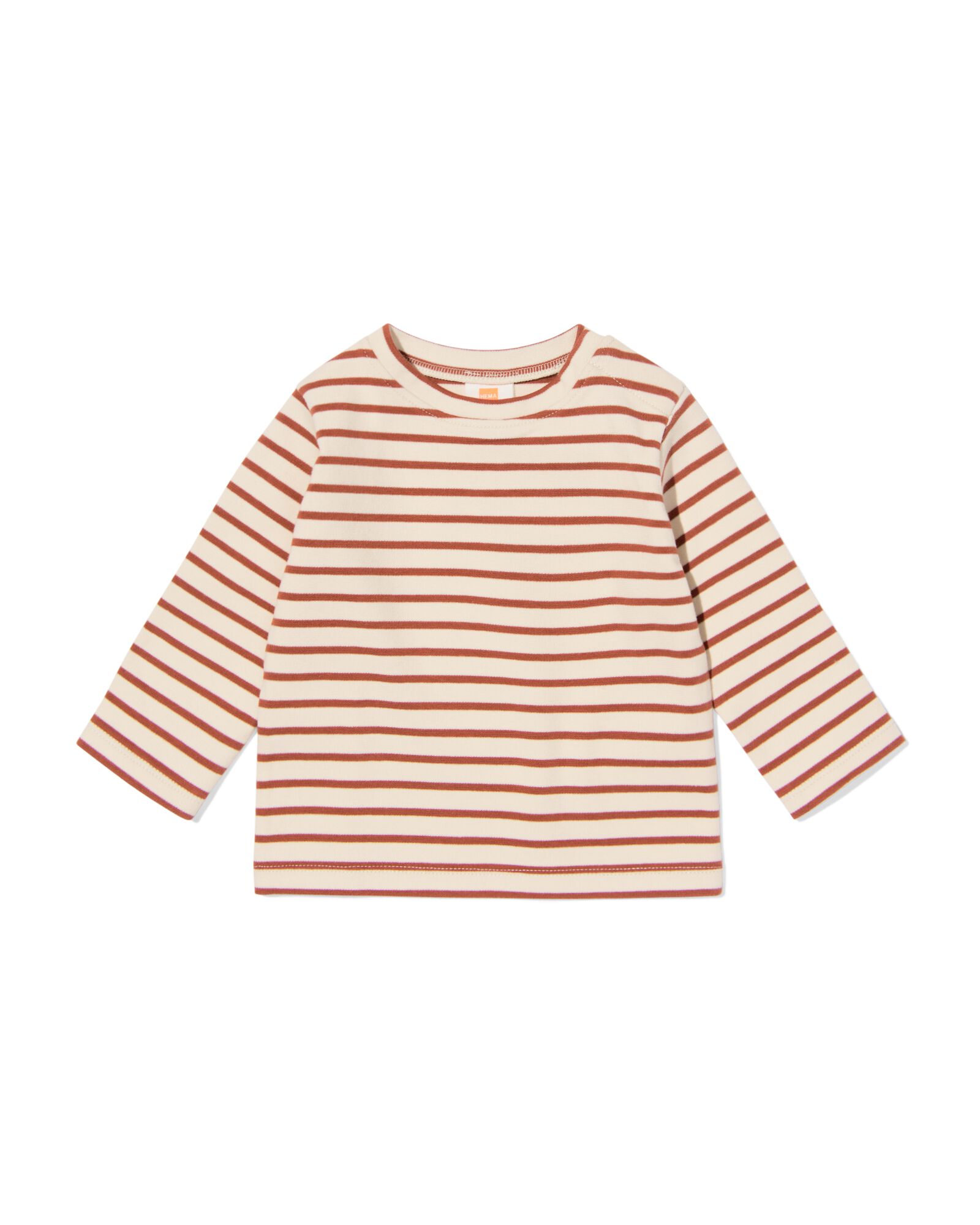 baby T-shirt jersey strepen  ecru ecru - 33180570ECRU - HEMA