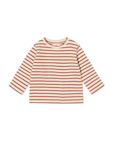 baby T-shirt jersey strepen  ecru ecru - 33180570ECRU - HEMA