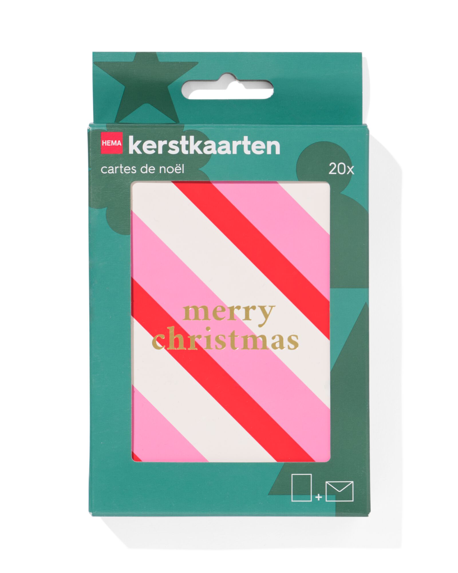 20er-Pack Weihnachtskarten mit Umschl&auml;gen - 25300057 - HEMA