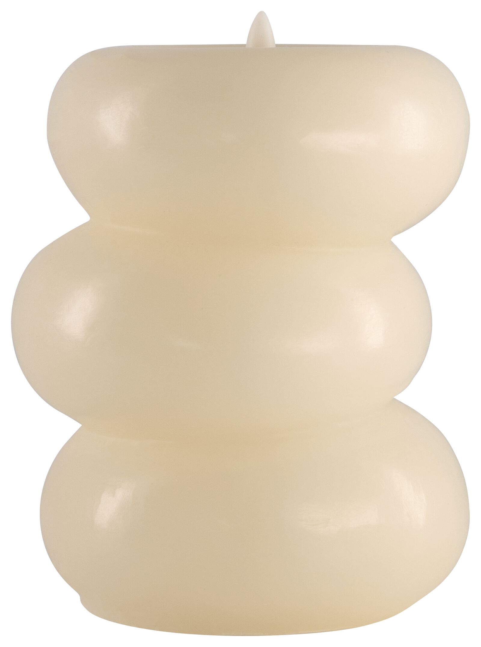 Bougie piles Led, deluxe, h.12,5cm blanc