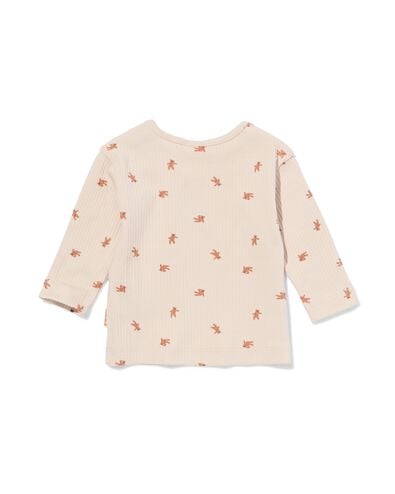 t-shirt c&ocirc;tel&eacute; nouveau-n&eacute; ours &eacute;cru - 33432420ECRU - HEMA