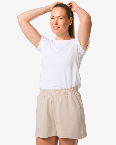 Damen-Sweatshorts cremefarben - 36080190CREAM - HEMA