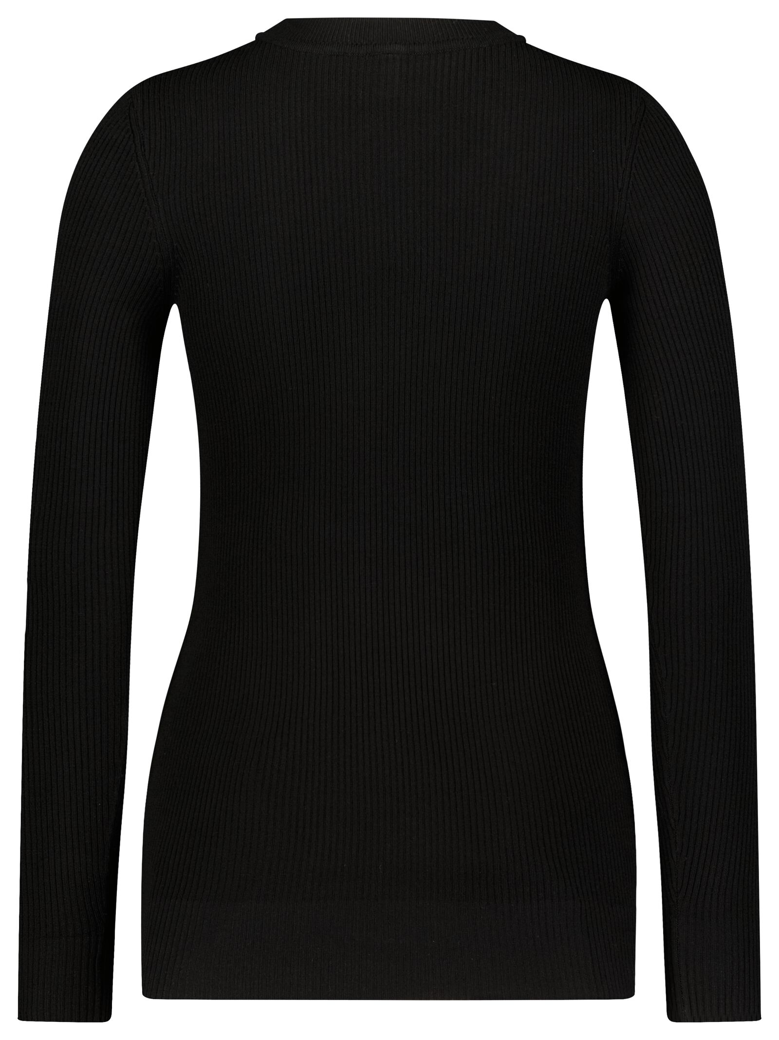 dames pullover Louisa rib zwart - 1000026124 - HEMA