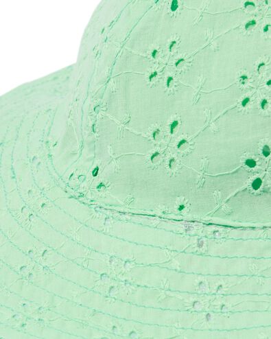chapeau de soleil bébé coton avec broderie vert 98/104 - 33269989 - HEMA