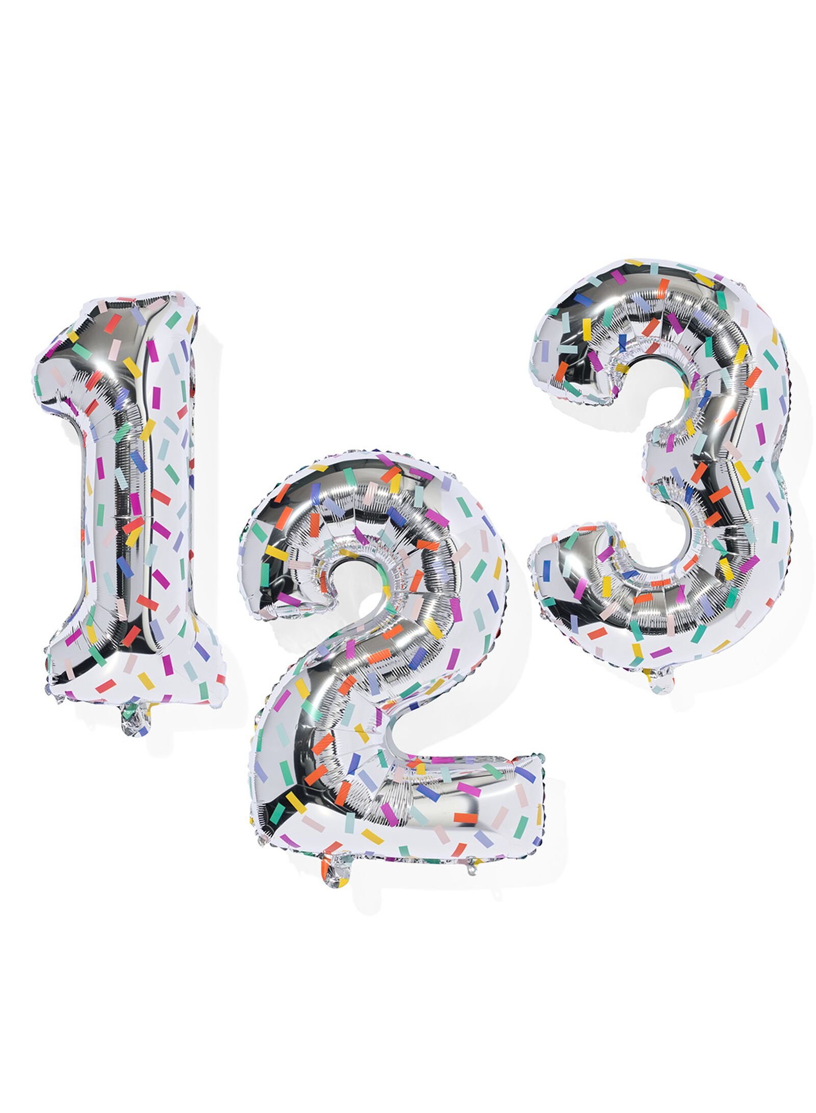 Folienballon Ziffern 0–9 Konfetti XL silber silber - 2000000454 - HEMA