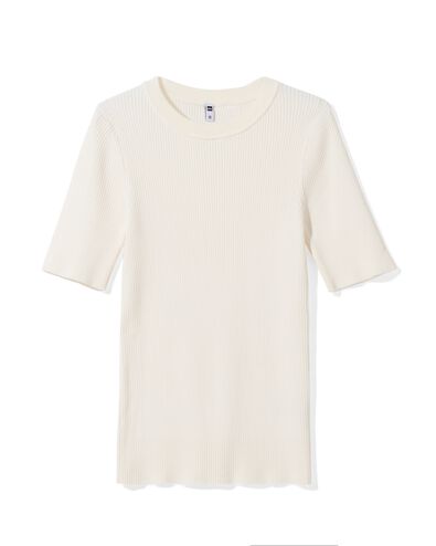 pull côtelé pour femmes blanc - 36270960WHITE - HEMA