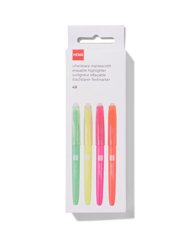 uitwisbare markeerstiften - 4 stuks - 14400443 - HEMA