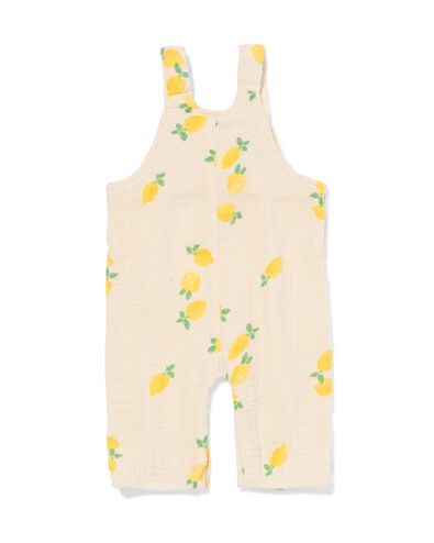 Newborn-Latzhose aus Musselin, Zitrone ecru - 33421320ECRU - HEMA