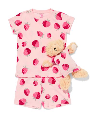 pyjacourt enfant fraise rose rose - 23003260PINK - HEMA