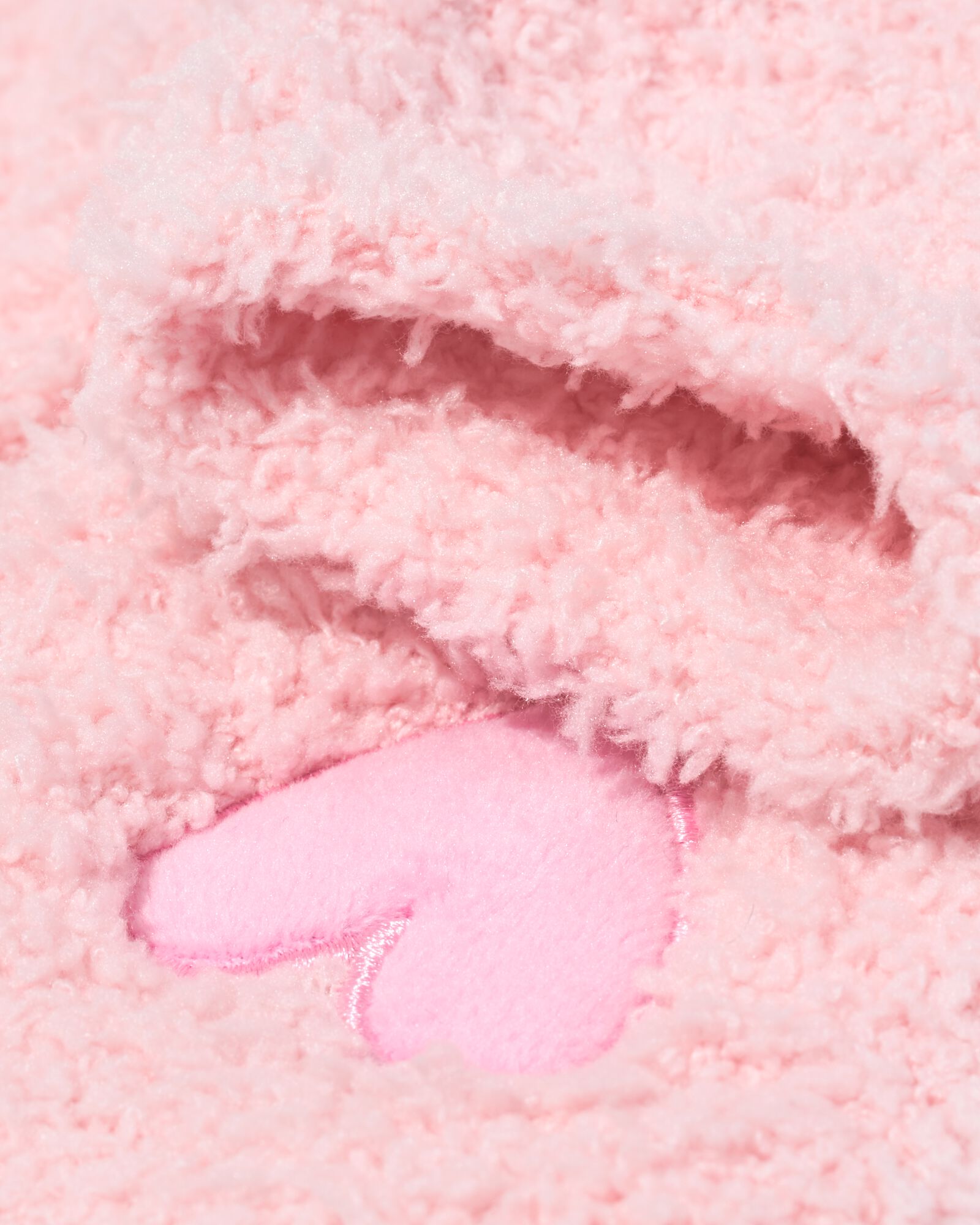chaussettes d'int&eacute;rieur taille 36-41 peluche c&oelig;ur rose p&acirc;le   - 61100307 - HEMA