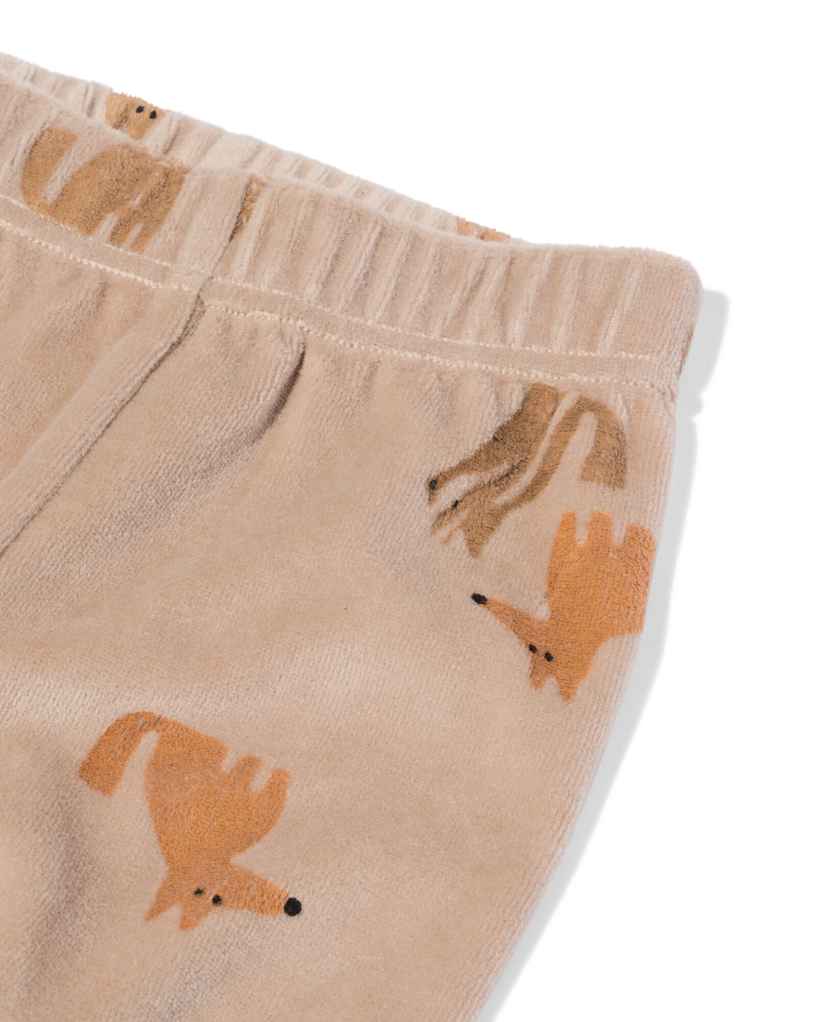pyjama b&eacute;b&eacute; velours chiens marron marron - 33309250BROWN - HEMA