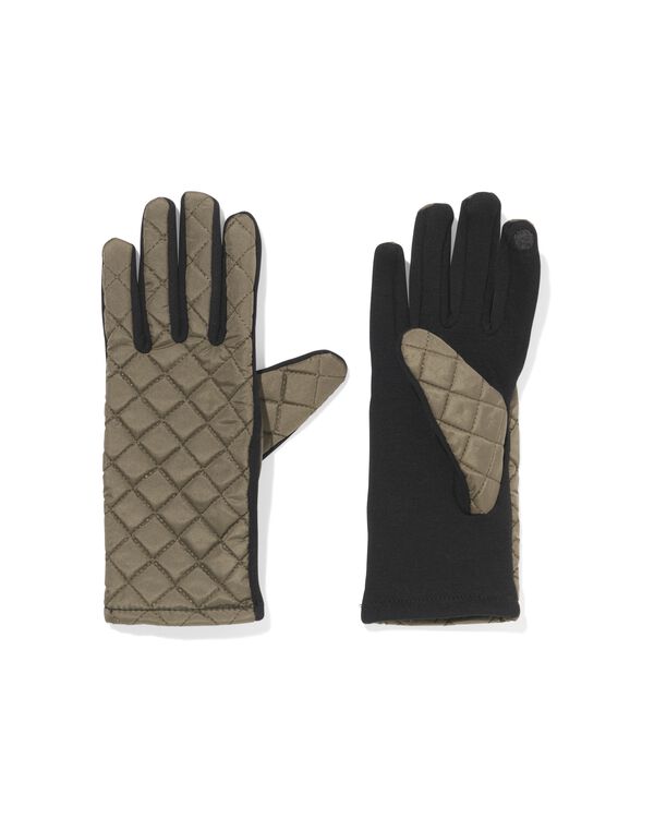 gants femme embout tactile vert vert fonc&eacute; vert fonc&eacute; - 16451030DARKGREEN - HEMA