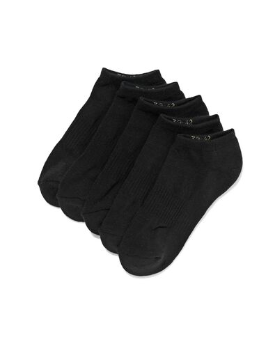 heren enkelsokken sport - 5 paar zwart zwart - 1000028315 - HEMA