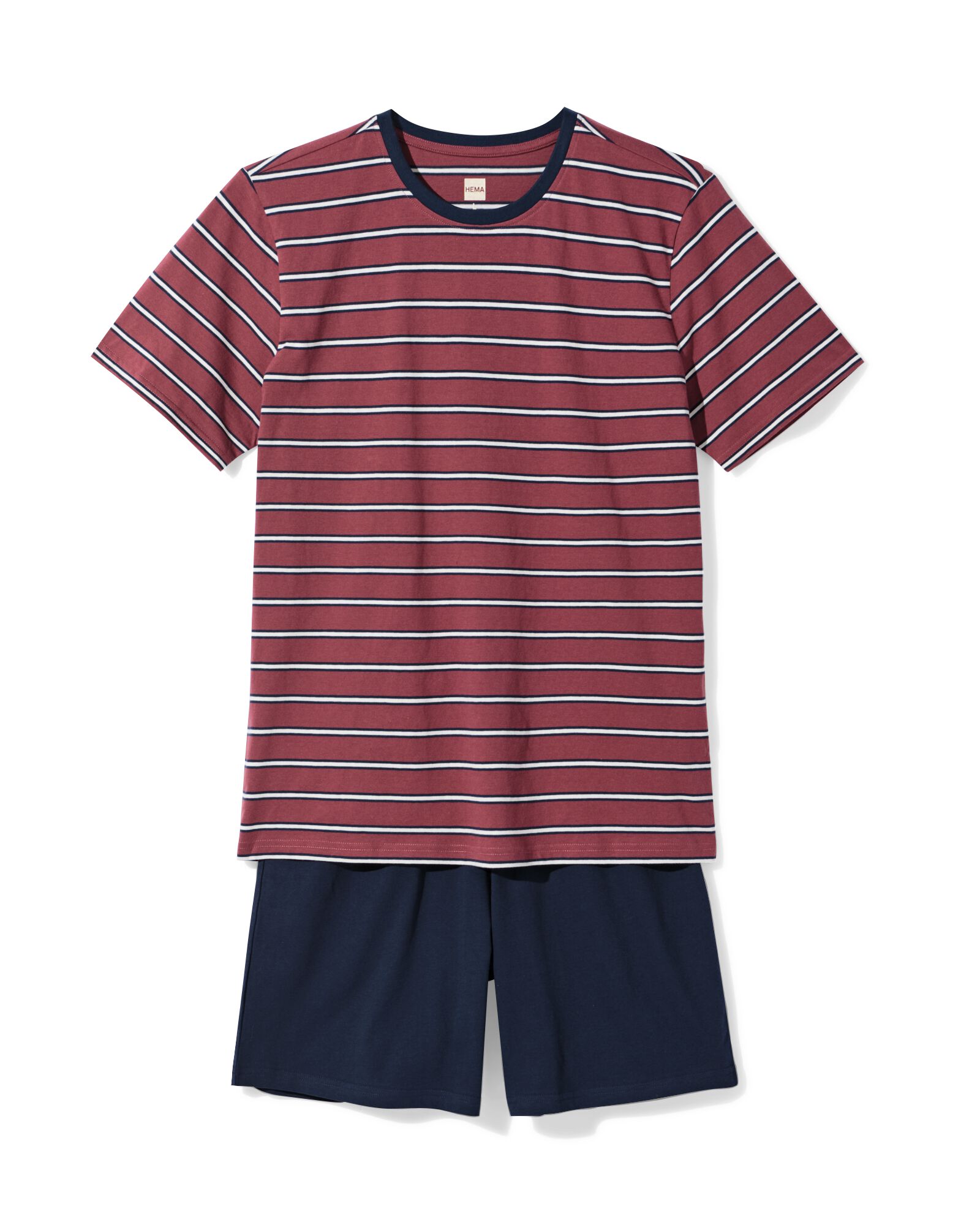 pyjashort homme Jaap jersey retro bleu fonc&eacute; bleu fonc&eacute; - 23686510DARKBLUE - HEMA