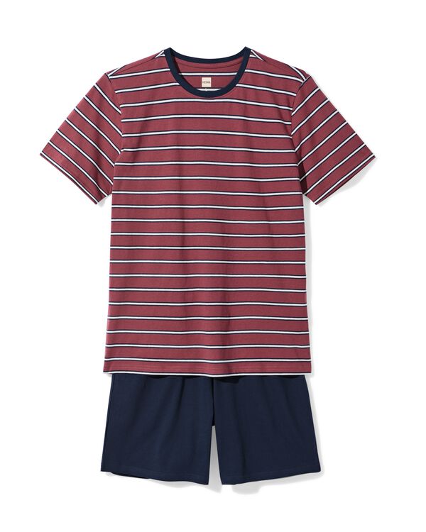 pyjashort homme Jaap jersey retro bleu fonc&eacute; bleu fonc&eacute; - 23686510DARKBLUE - HEMA