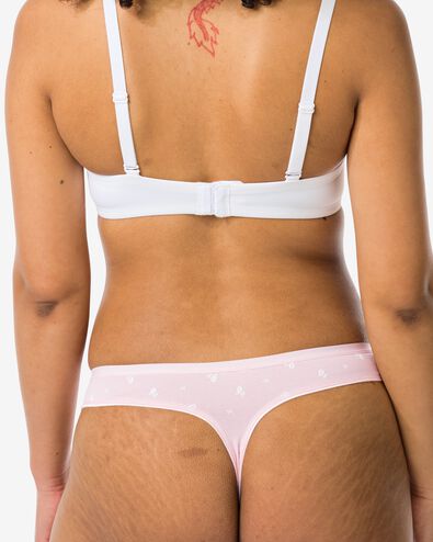 2er-Pack Damen-Strings, Baumwolle/Elasthan rosa - 1000030299 - HEMA