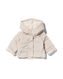 manteau matelassé nouveau-né avec capuche velours côtelé gris gris - 1000029846 - HEMA