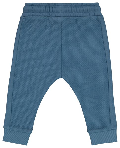 pantalon sweat bébé relief bleu bleu - 1000028212 - HEMA