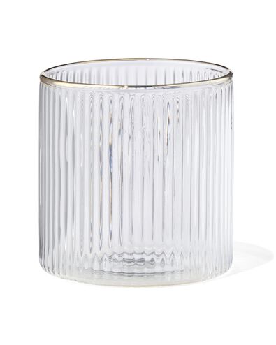 Glas f&uuml;r Duftkerze ⌀ 6,5 x 6,5 cm, gerippt, transparent - 13507521 - HEMA