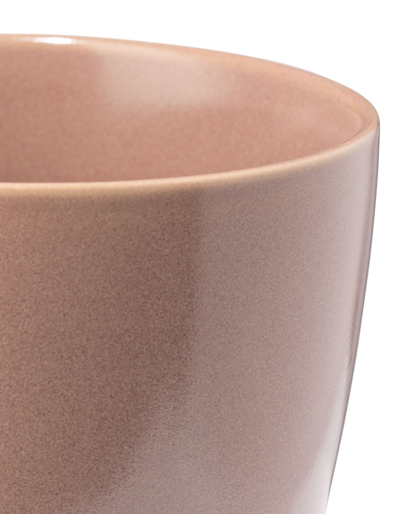 cappuccinomok 325ml Puur aardewerk taupe - 80660323 - HEMA