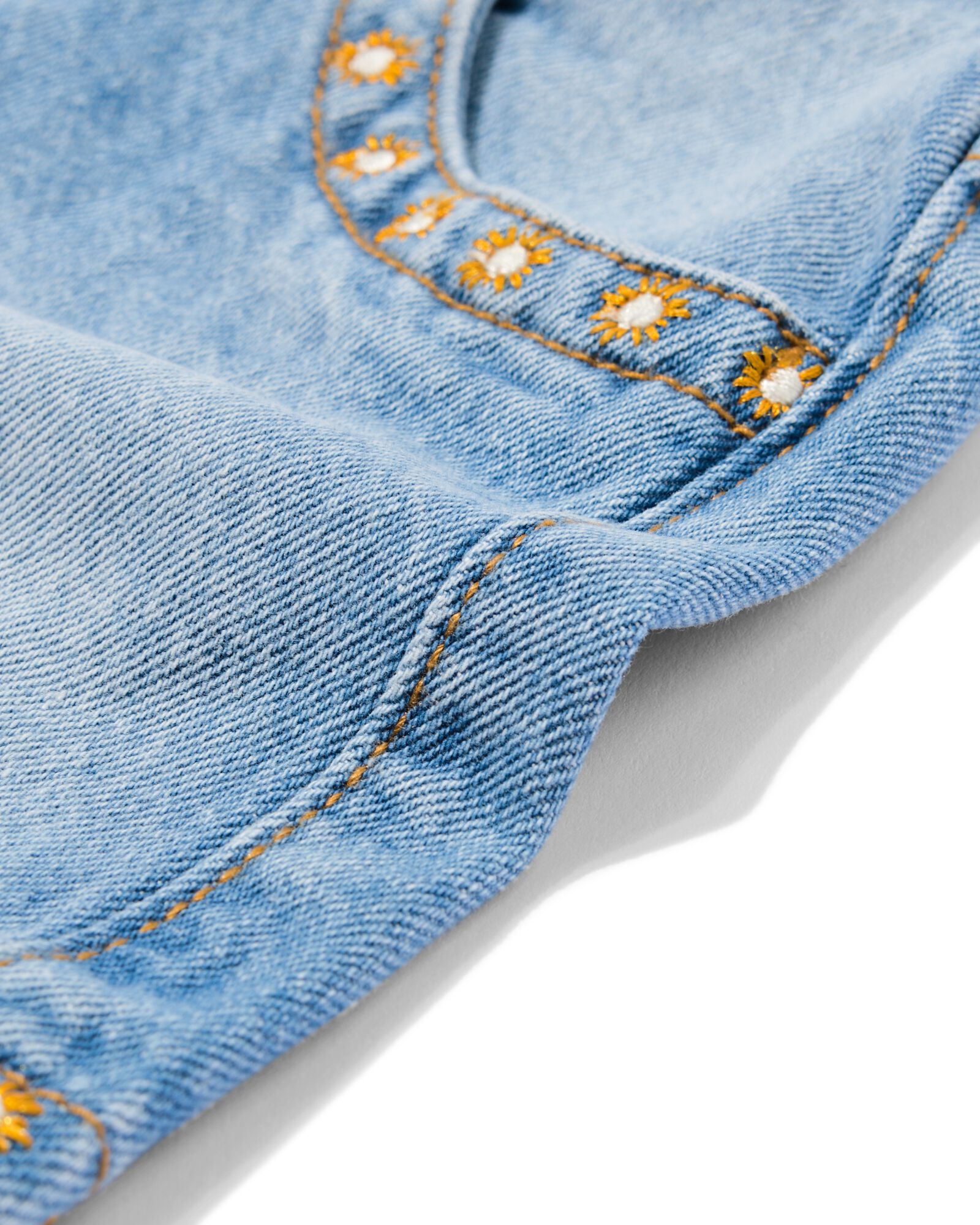 short enfant brod&eacute; bleu bleu - 30844114BLUE - HEMA