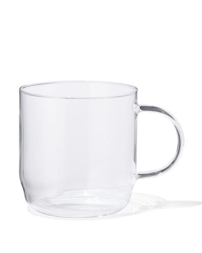 cappuccinomok 440ml glas transparant - 80660351 - HEMA