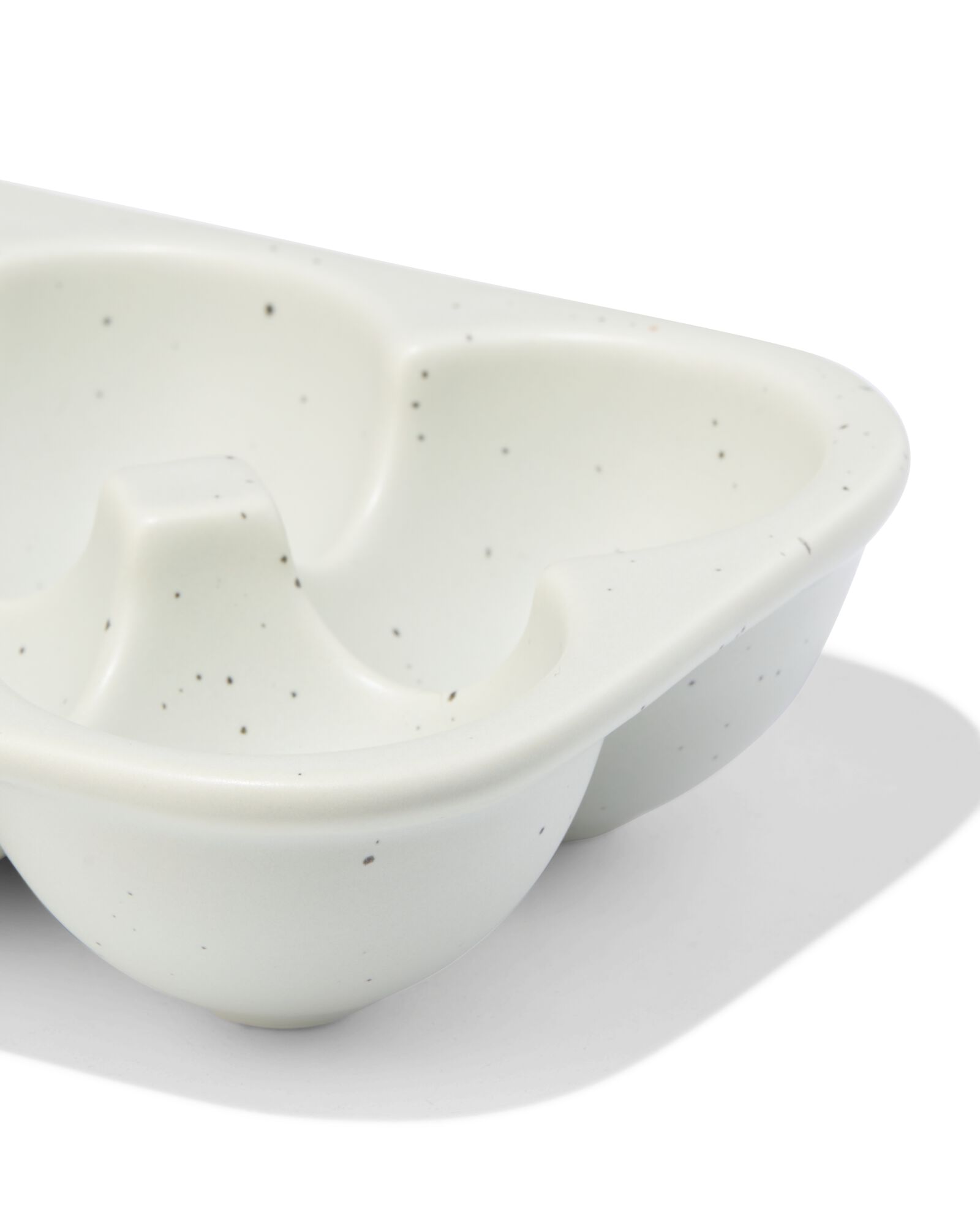 Eierbeh&auml;lter f&uuml;r 6 Eier, Steingut, gesprenkelt, gr&uuml;n - 9650353 - HEMA