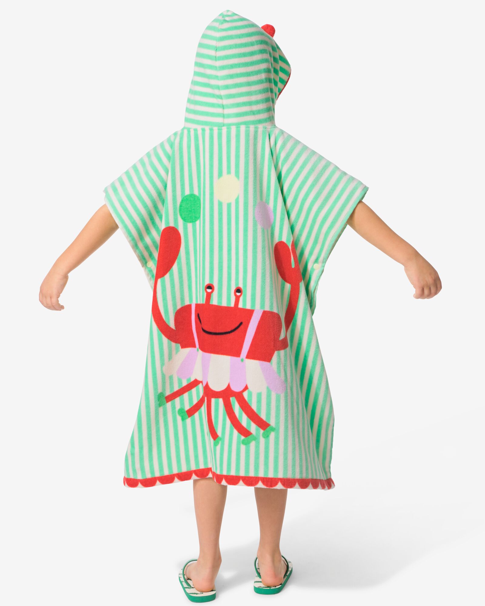 Kinderponcho, 68 &times; 78 cm, Krabbe, Streifen - 5200216 - HEMA