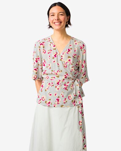 top femme Delilah fleurs vert clair vert clair - 36206650LIGHTGREEN - HEMA