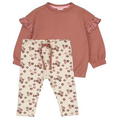 Baby-Set, Leggings und Sweatshirt rosa - 1000024432 - HEMA
