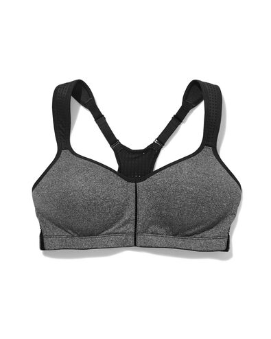 soutien-gorge de sport pr&eacute;form&eacute; support moyen gris chin&eacute; - 1000018832 - HEMA