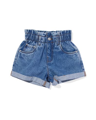 kurze Kinder-Paperbag-Jeans hellblau 98/104 - 30838171 - HEMA