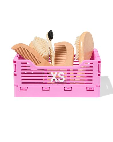 caisse pliable &agrave; lettres recycl&eacute;e rose XS  13 x 18 x 8 - 39810403 - HEMA