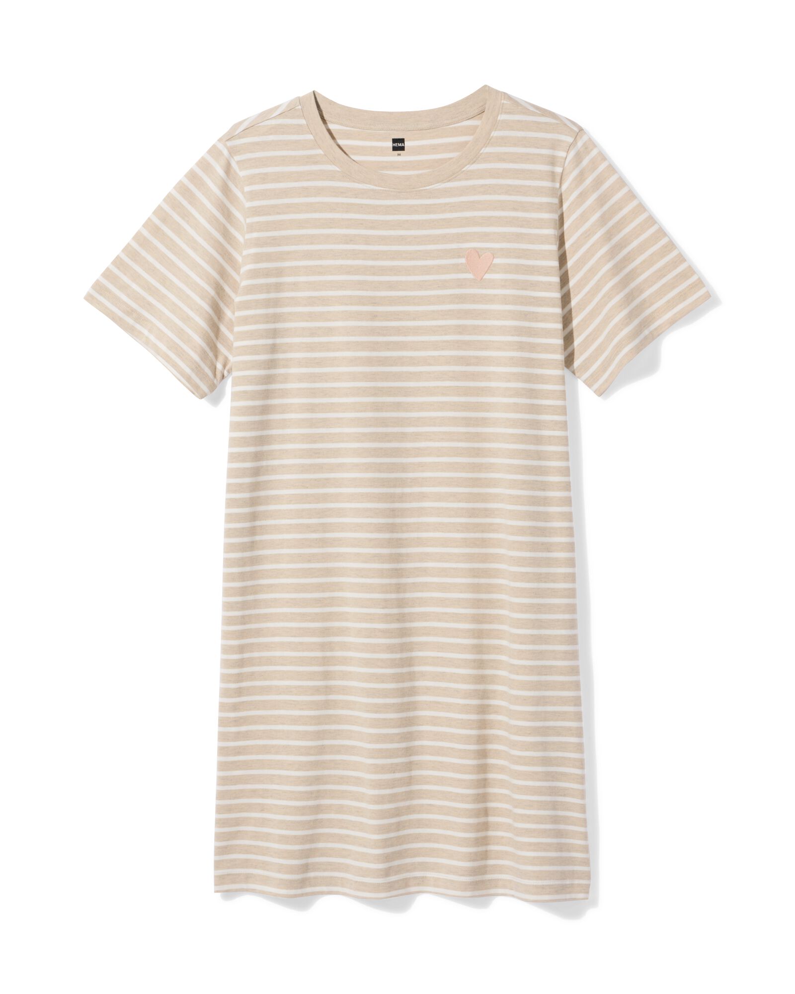 chemise de nuit femme jersey rayures naturel naturel - 23401185NATURAL - HEMA
