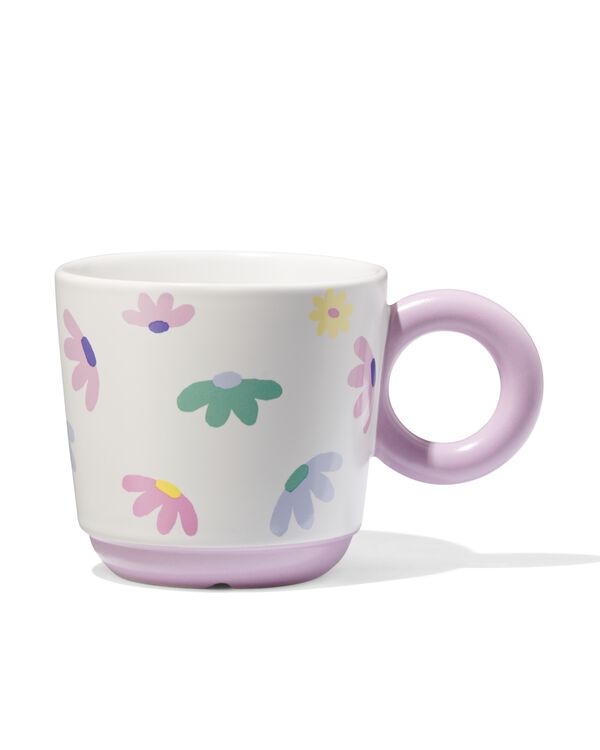 Becher, 280 ml, Keramik, Blume - 61110059 - HEMA