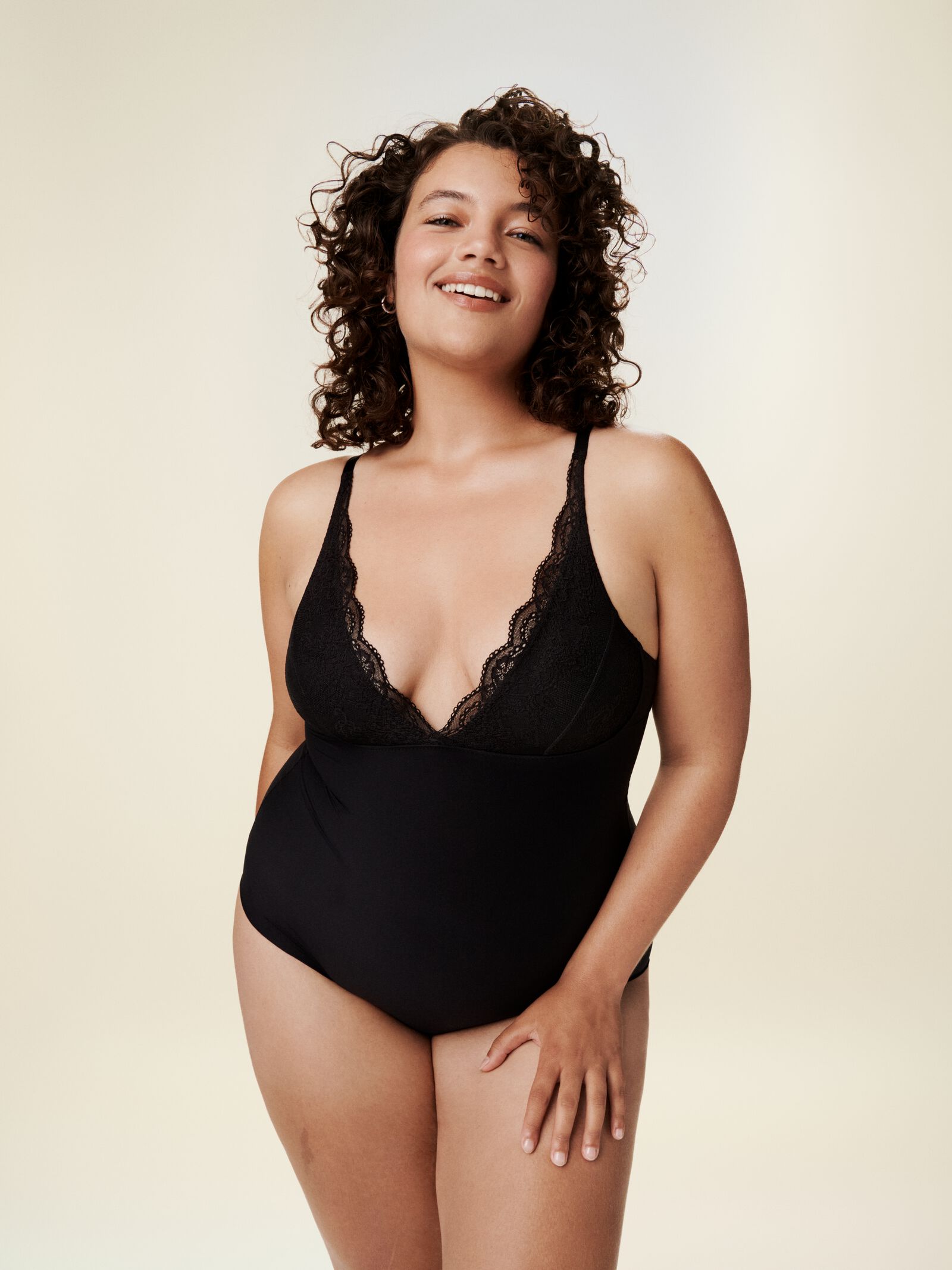 body correcteur femme medium en dentelle noir noir - 21550055BLACK - HEMA