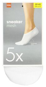 5er-Pack Sneakersocken weiß weiß - 1000023751 - HEMA