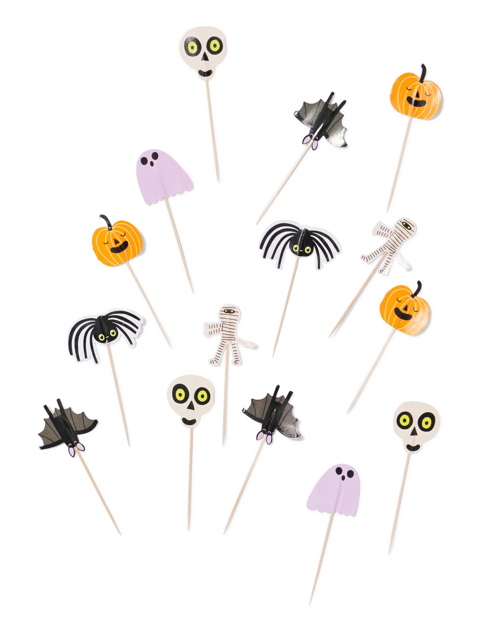 piques &agrave; cocktail Halloween - 15 pi&egrave;ces - 25200386 - HEMA
