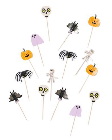 piques &agrave; cocktail Halloween - 15 pi&egrave;ces - 25200386 - HEMA